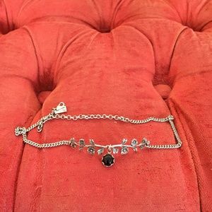 Regal Rose Dark Bloom Onyx Choker Silver